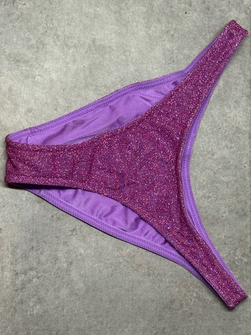 Triangl Purple Glitter High-Cut Bikini Bottom